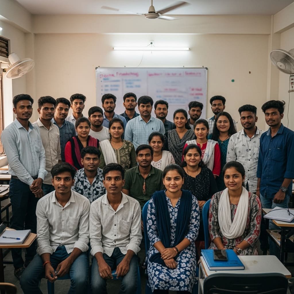 Digital marketing workshop at Impact Digital Marketing Institute Hyderabad - live training session Madhapur students learning SEO Google Ads social media