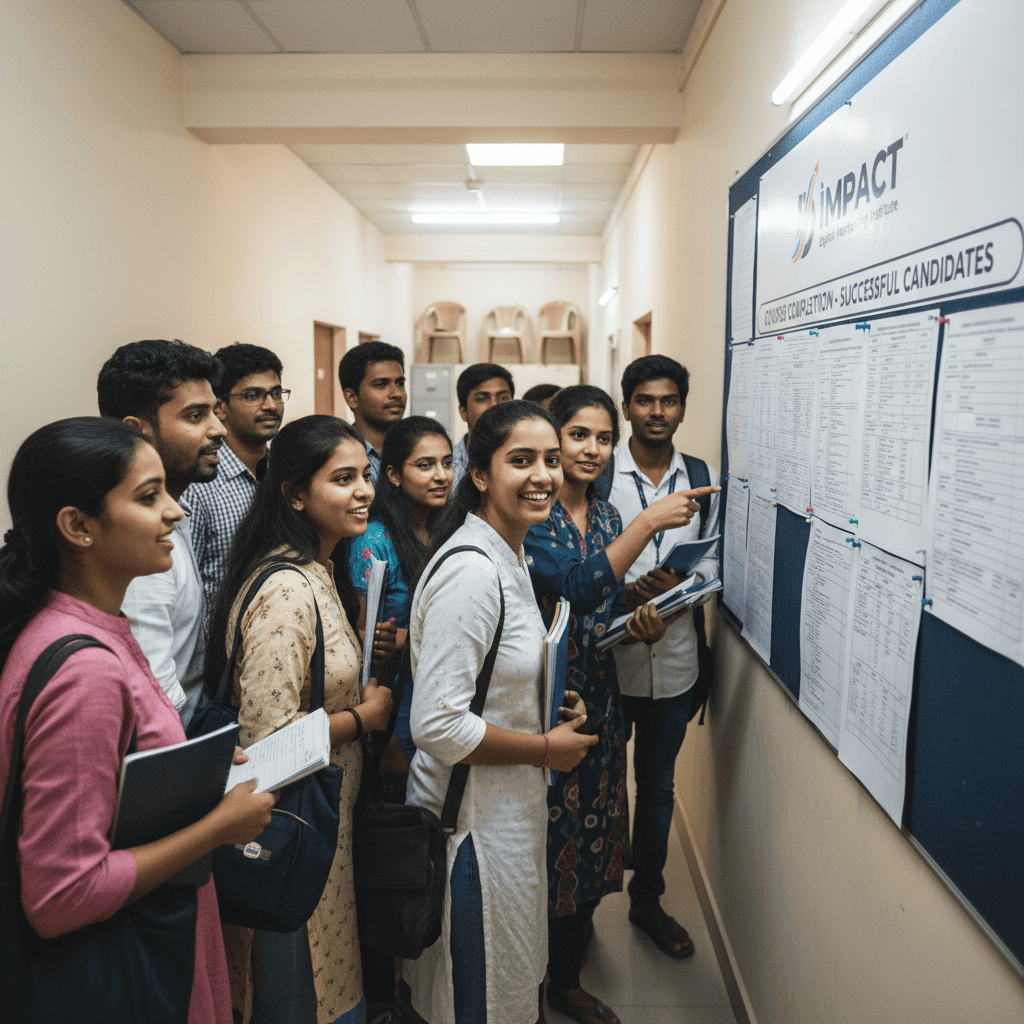 Impact Digital Marketing Institute Madhapur Hyderabad students during live digital marketing class session