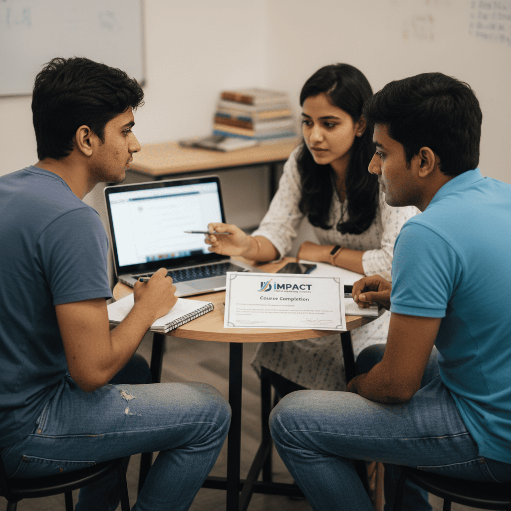 Impact Digital Marketing Institute Hyderabad classroom photo - students attending digital marketing course with trainer Rakesh Bandari
