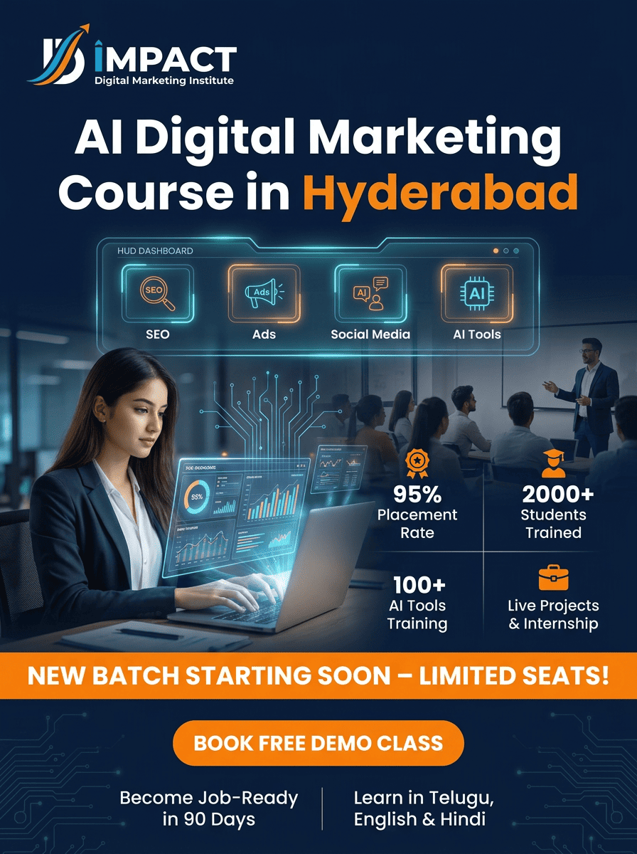 AI digital marketing course at Impact Digital Marketing Institute — students learning AI tools for marketing