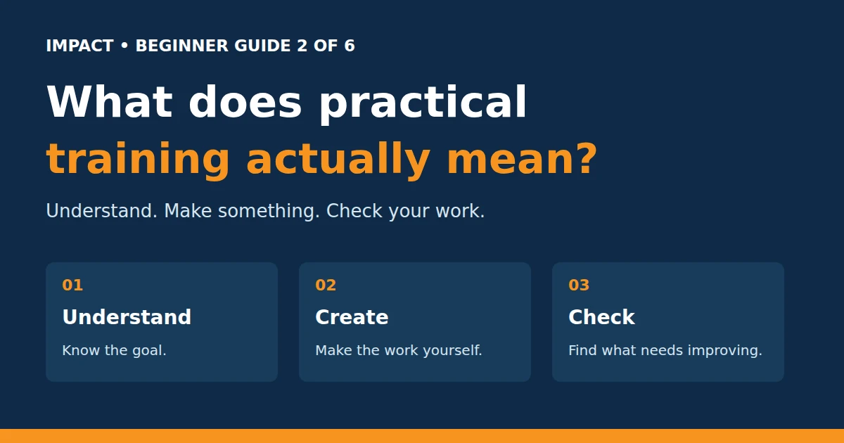 Impact Digital Marketing Institute: Understand. Make something. Check your work.