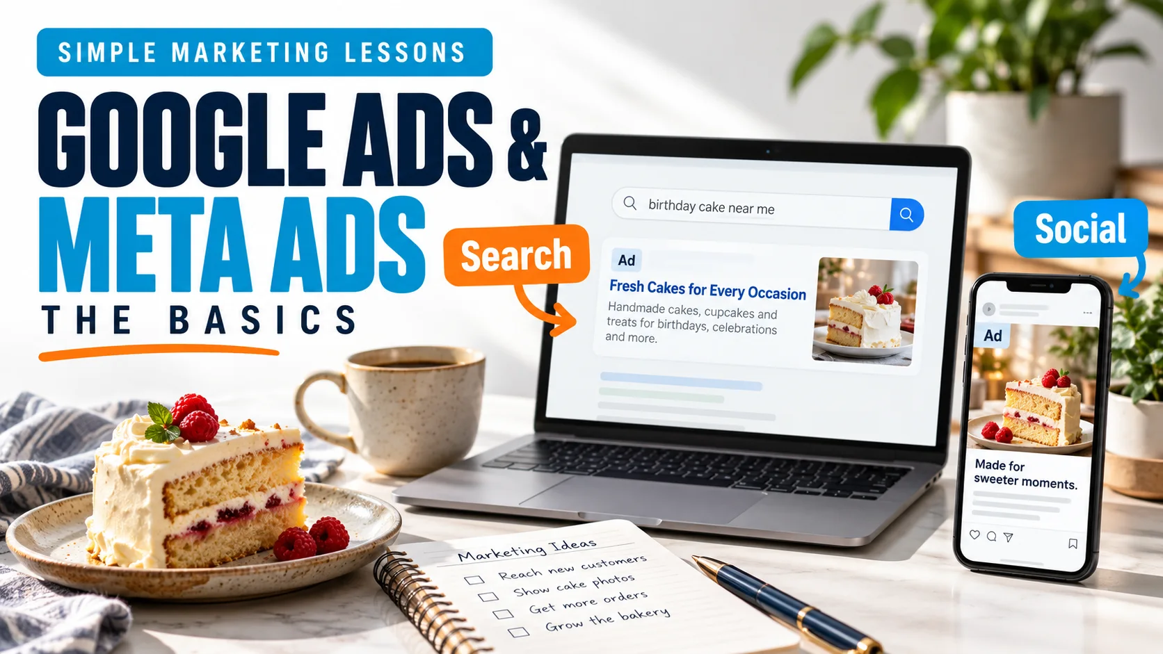 Google Ads and Meta Ads basics: search and social advertising — Impact Digital Marketing Institute.