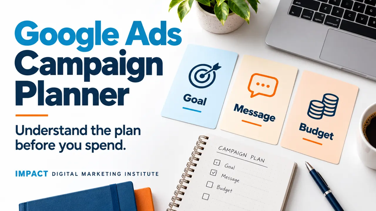 Google Ads campaign planner: goal, message and budget — Impact Digital Marketing Institute